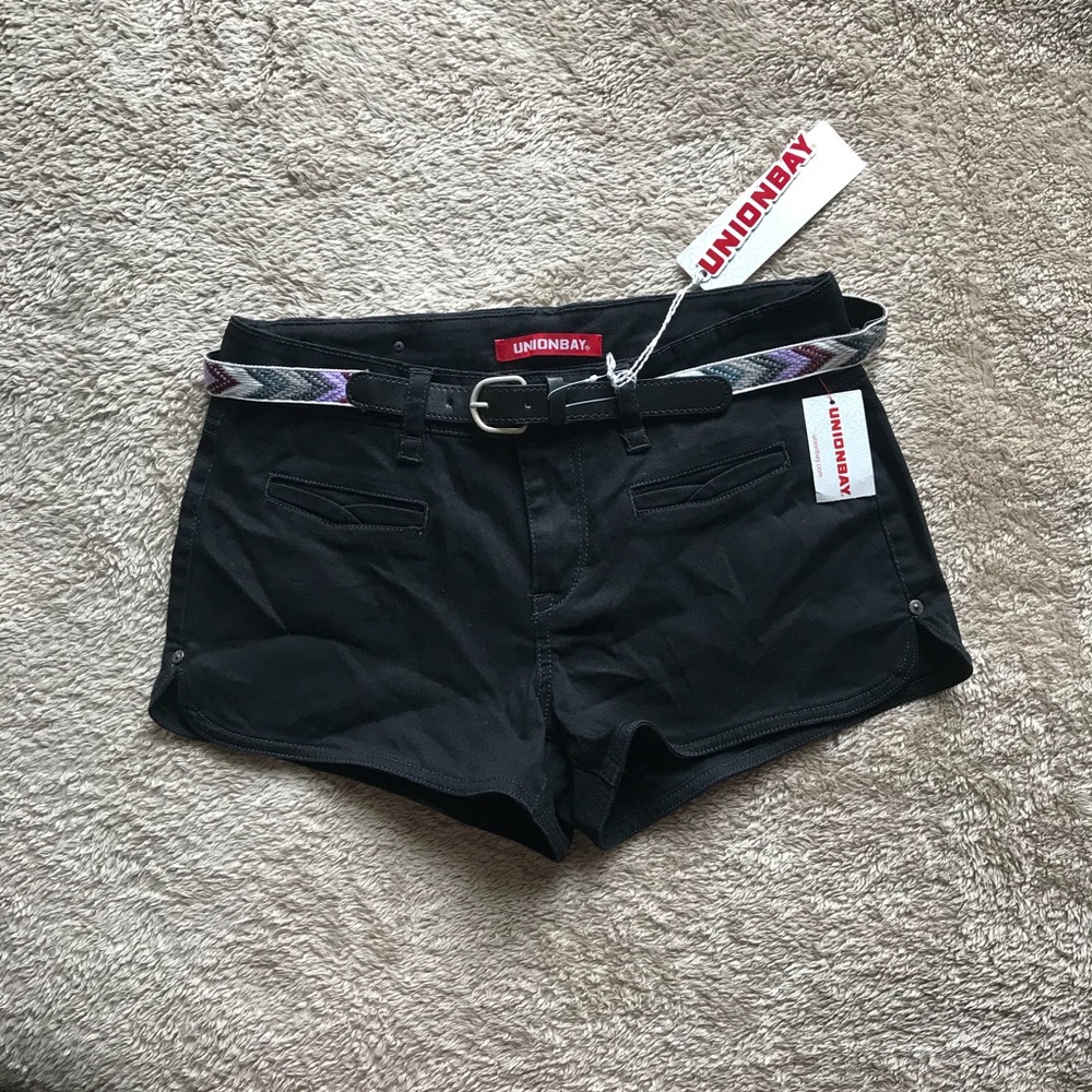 NWT Black Shorts with Belt